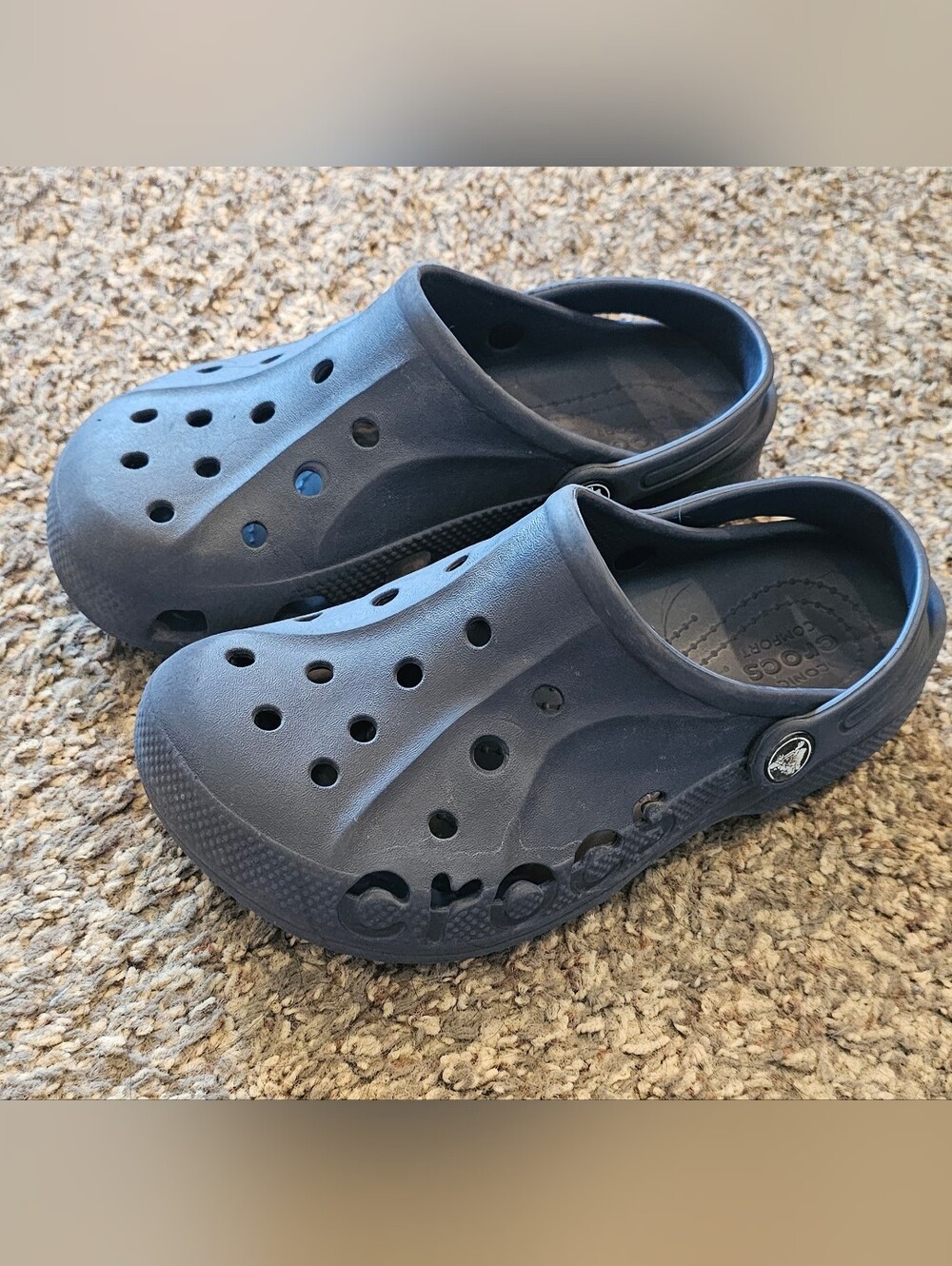 CROCS youth/kids/boys Slip on Shoes Dark Navy/Blue Size J 3 youth